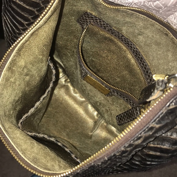 Rare Michael Kors Skorpios Python Snake Embossed - Picture 7 of 8